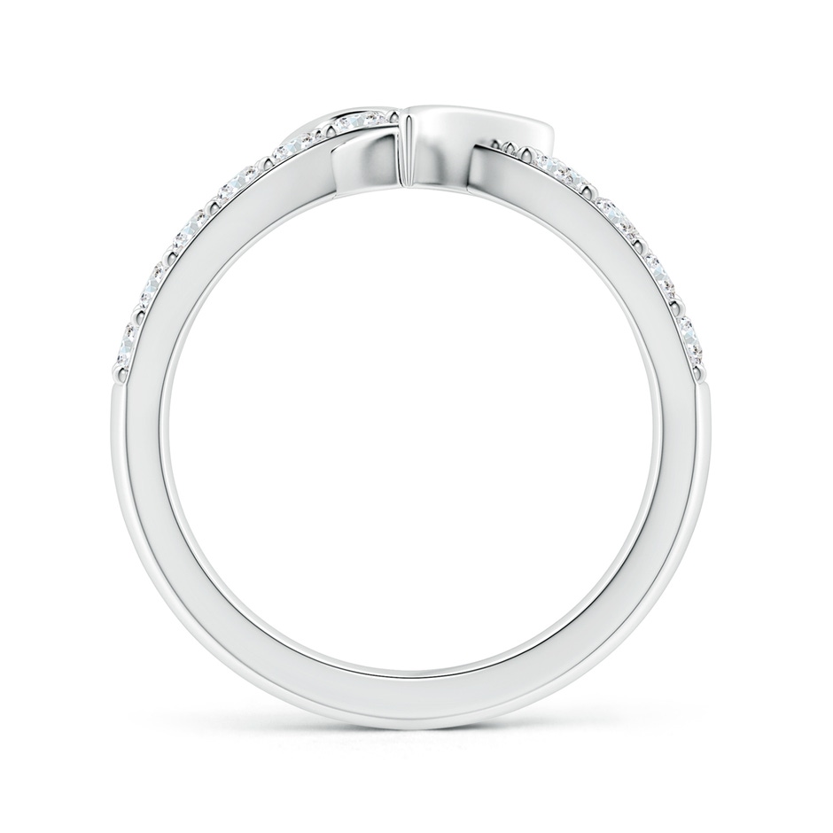 2.6mm GVS2 Round Diamond Criss Cross Heart Promise Ring in 9K White Gold side 199