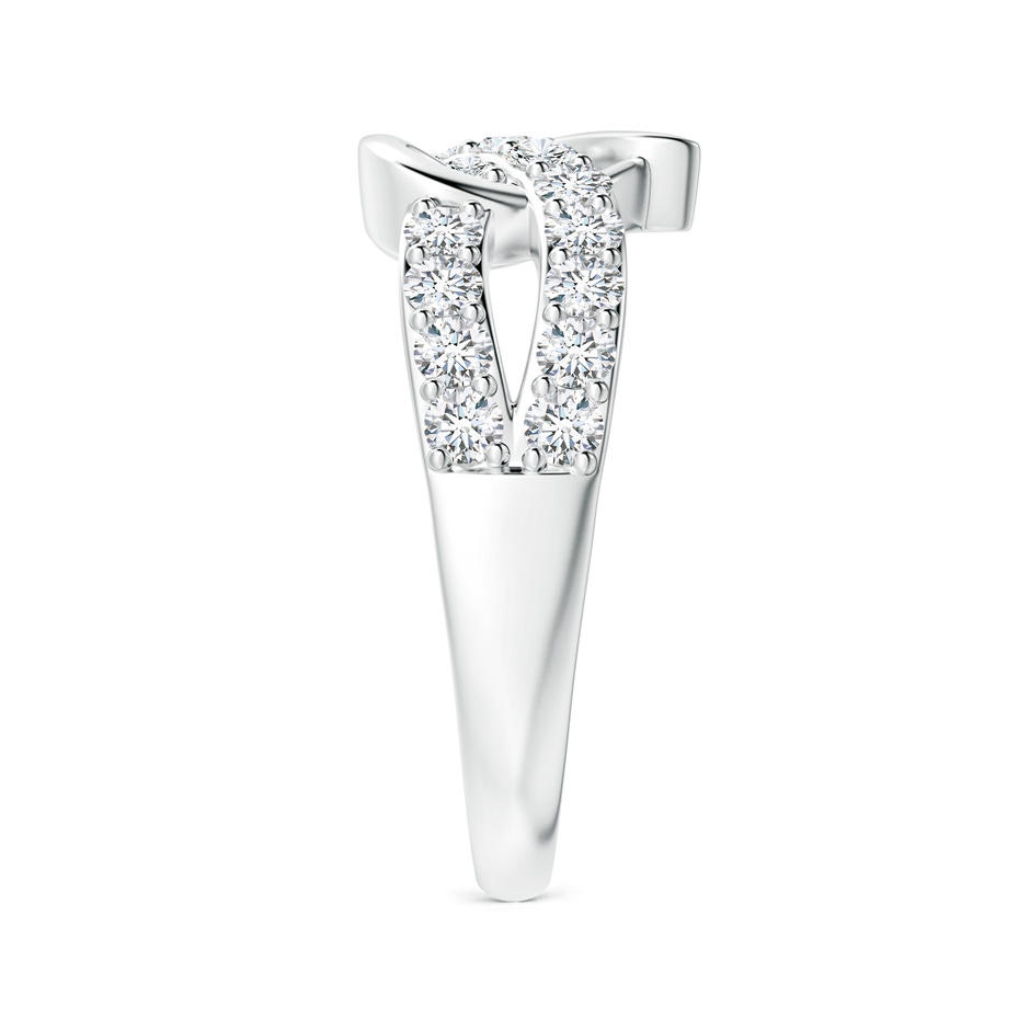 2.6mm GVS2 Round Diamond Criss Cross Heart Promise Ring in 9K White Gold side 299