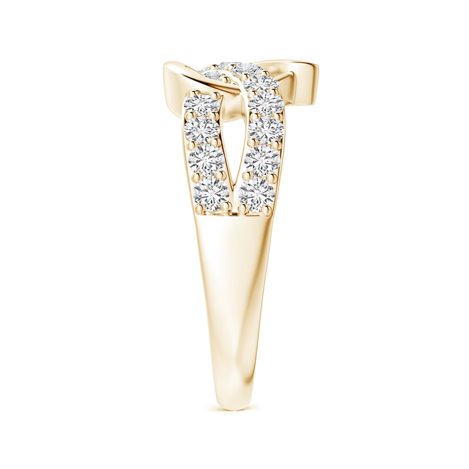 2.6mm HSI2 Round Diamond Criss Cross Heart Promise Ring in 9K Yellow Gold side 299