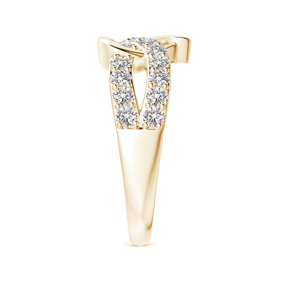 2.6mm IJI1I2 Round Diamond Criss Cross Heart Promise Ring in Yellow Gold side 299