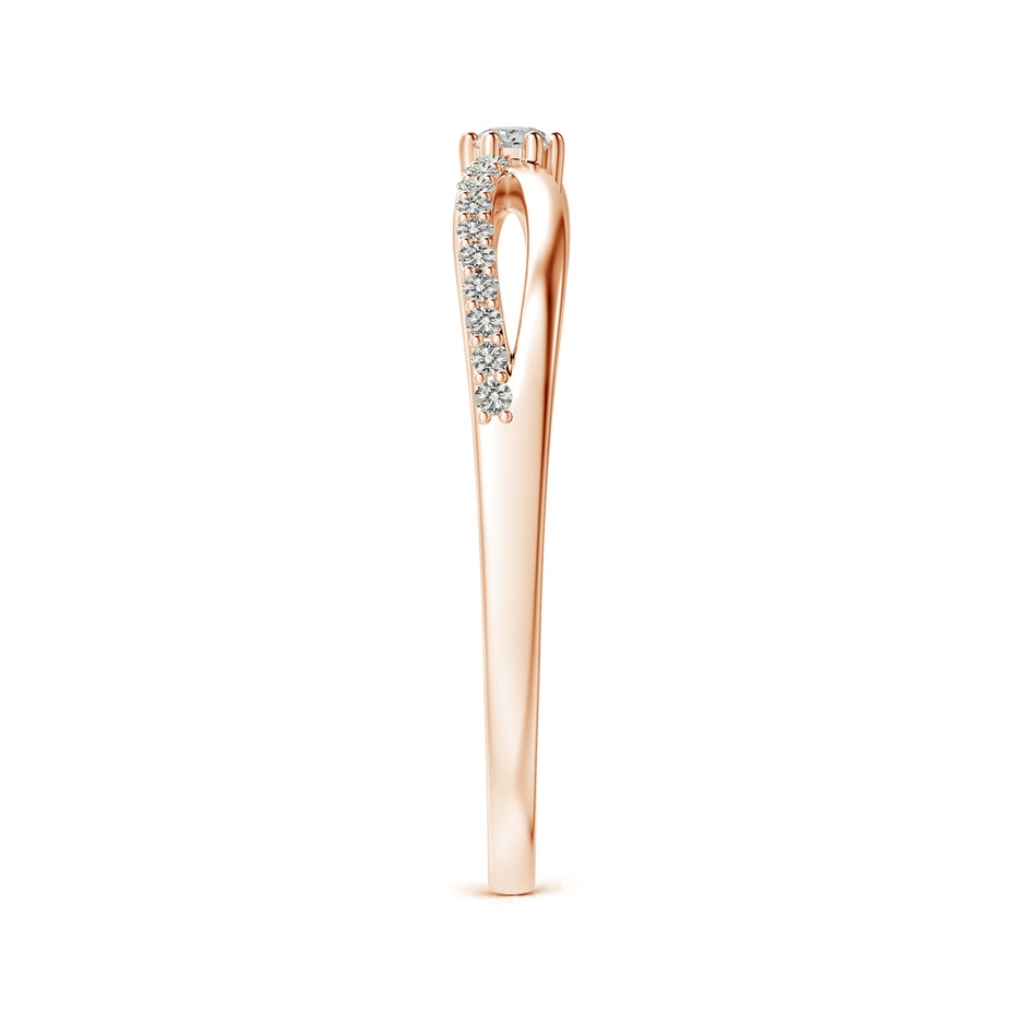 2mm KI3 Prong Set Round Diamond Split Shank Promise Ring in 10K Rose Gold side 299