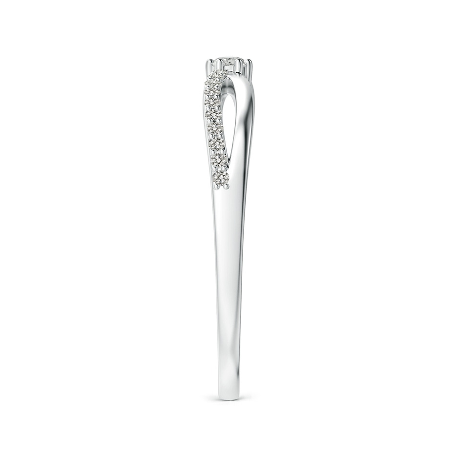 2mm KI3 Prong Set Round Diamond Split Shank Promise Ring in White Gold side 299