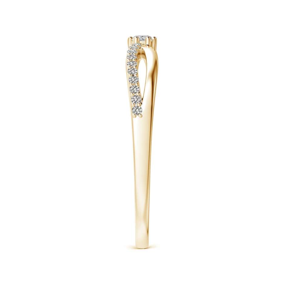 2mm KI3 Prong Set Round Diamond Split Shank Promise Ring in Yellow Gold side 299