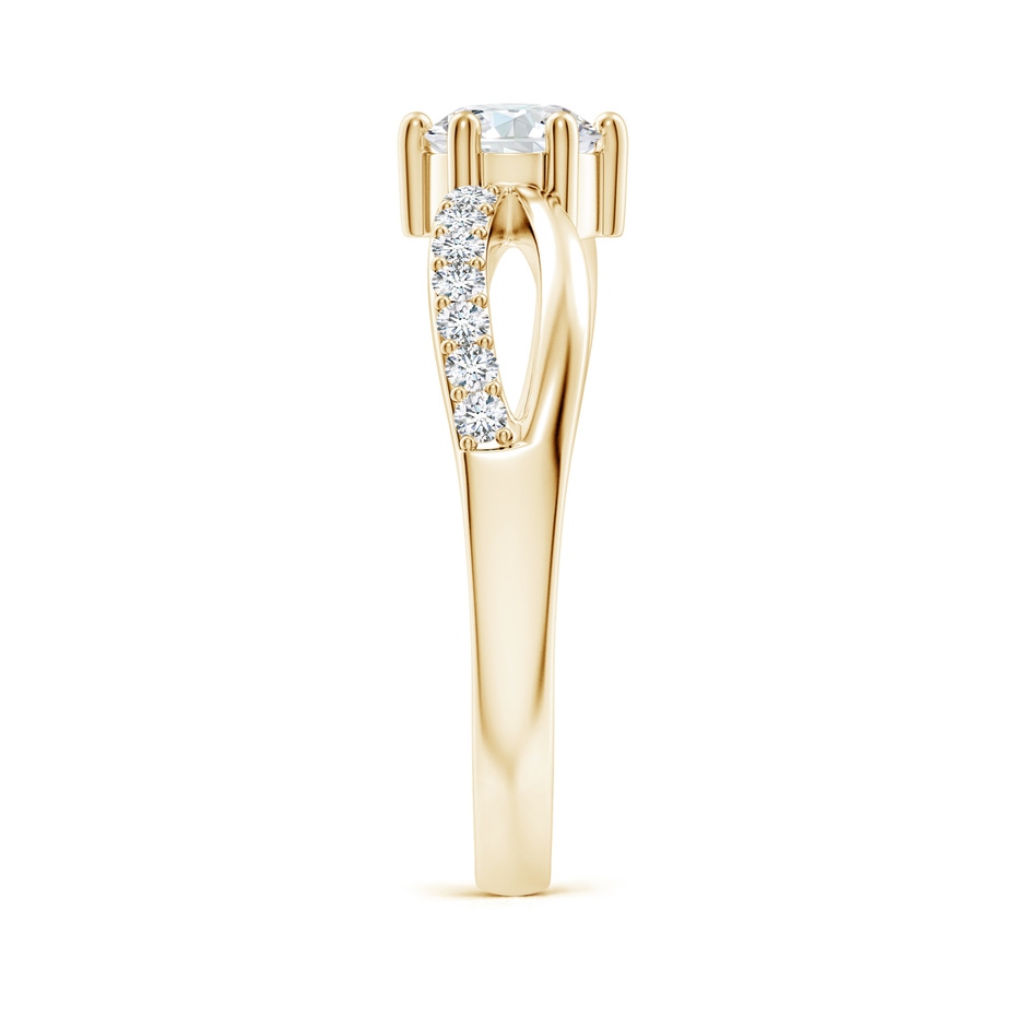 5.1mm GVS2 Prong Set Round Diamond Split Shank Promise Ring in Yellow Gold side 299