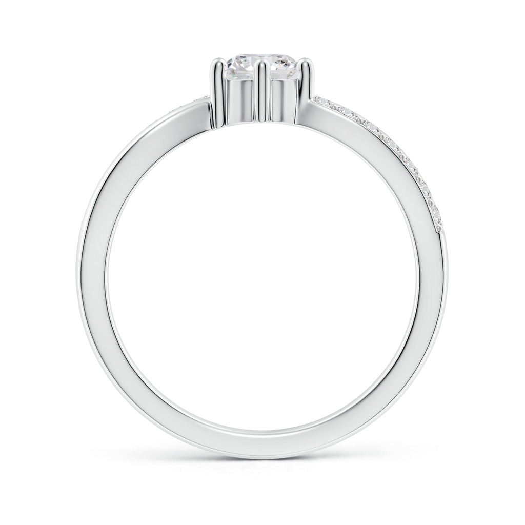5.1mm HSI2 Prong Set Round Diamond Split Shank Promise Ring in White Gold Side 199