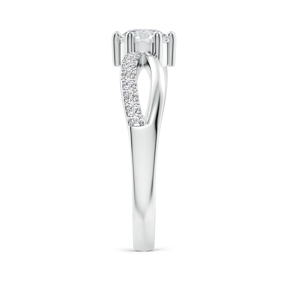 5.1mm HSI2 Prong Set Round Diamond Split Shank Promise Ring in White Gold side 299