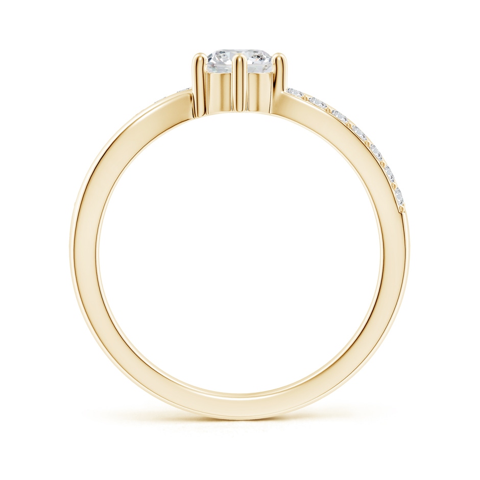 5.1mm HSI2 Prong Set Round Diamond Split Shank Promise Ring in Yellow Gold side 199