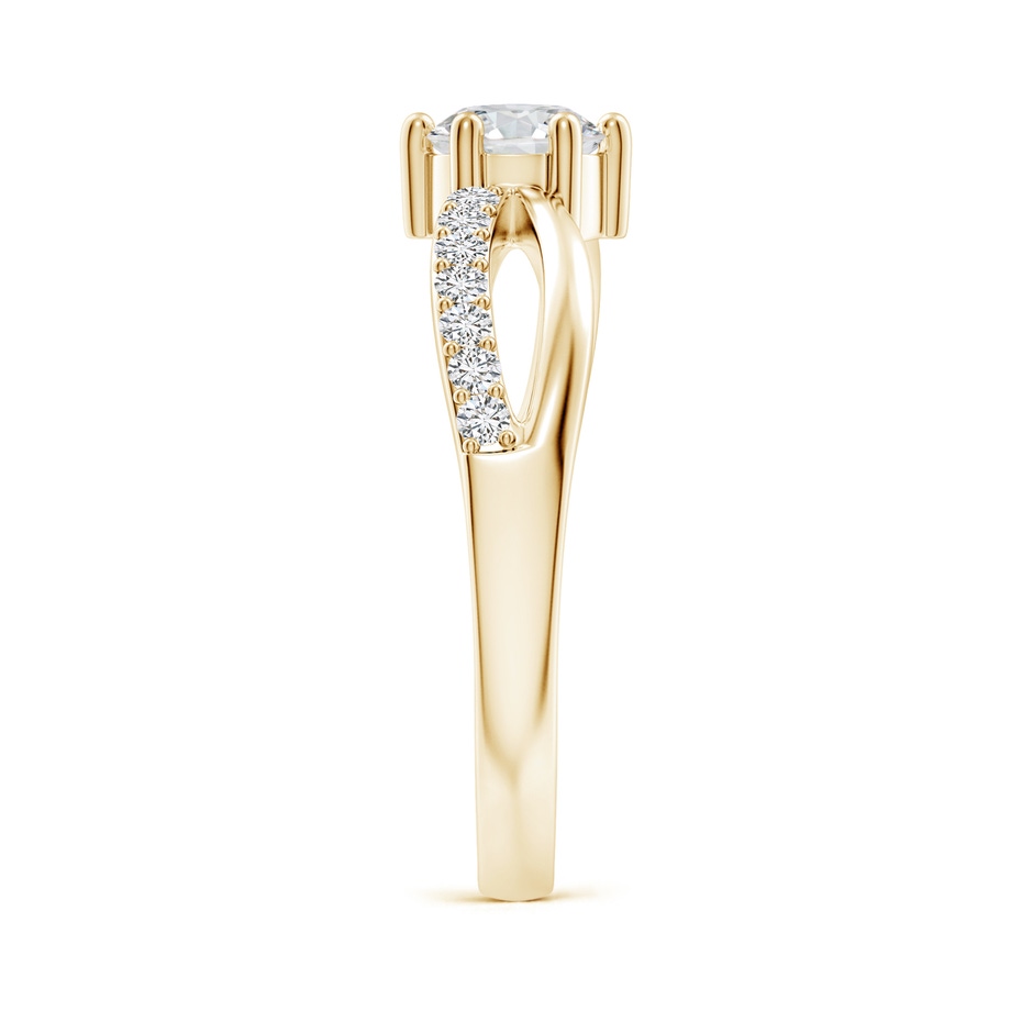 5.1mm HSI2 Prong Set Round Diamond Split Shank Promise Ring in Yellow Gold side 299