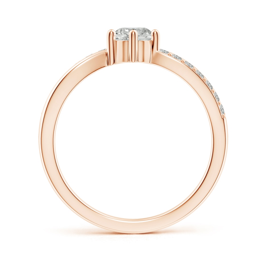 5.1mm KI3 Prong Set Round Diamond Split Shank Promise Ring in 9K Rose Gold side 199