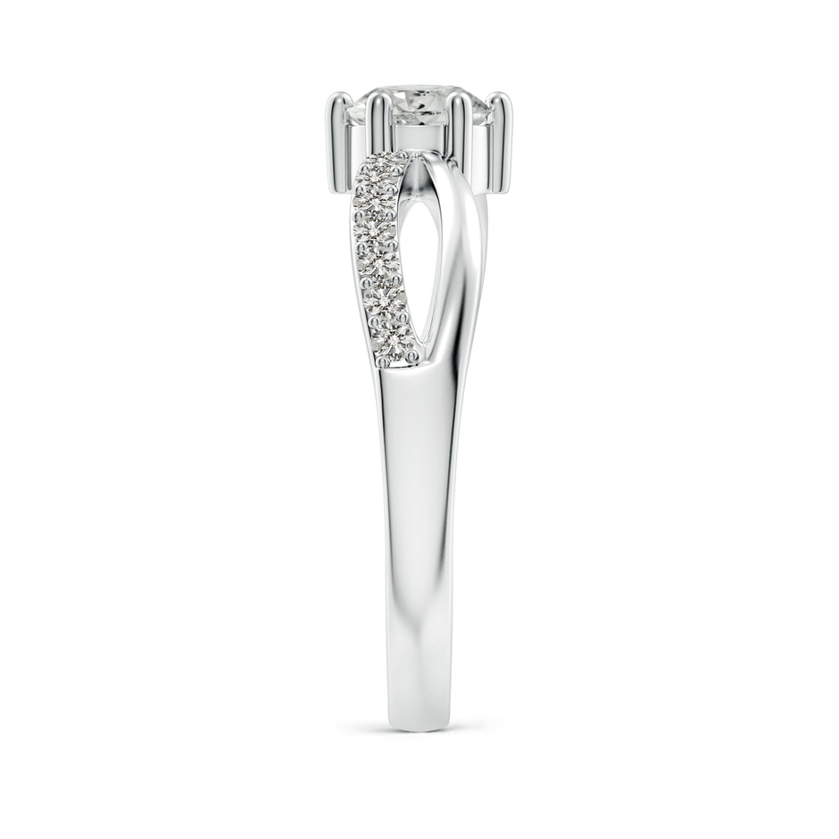 5.1mm KI3 Prong Set Round Diamond Split Shank Promise Ring in White Gold side 299