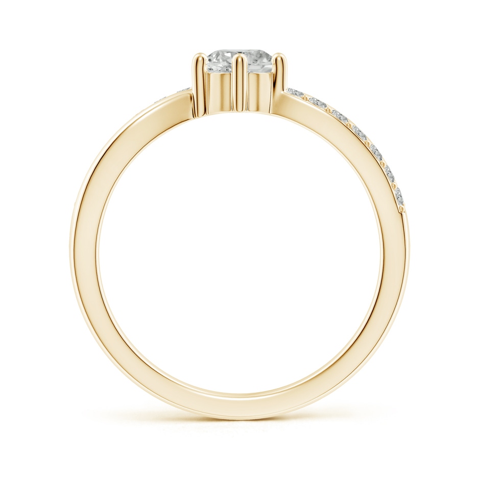 5.1mm KI3 Prong Set Round Diamond Split Shank Promise Ring in Yellow Gold side 199