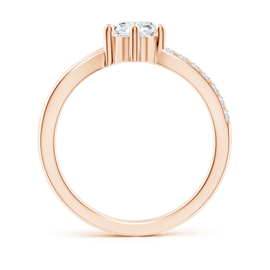5.9mm GVS2 Prong Set Round Diamond Split Shank Promise Ring in 18K Rose Gold side 199