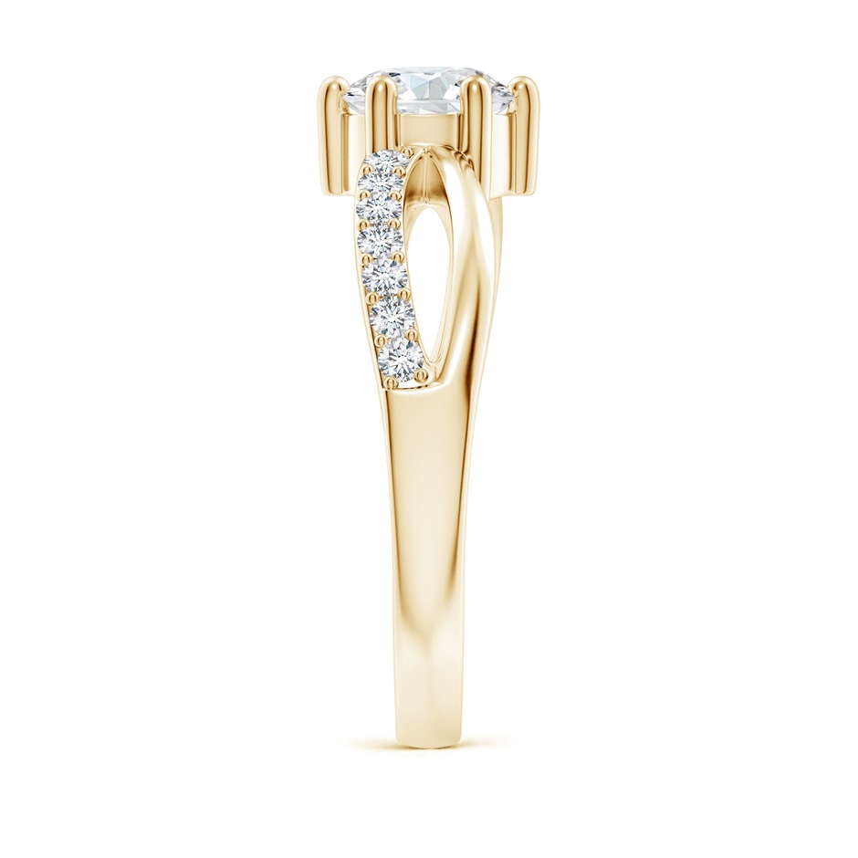 5.9mm GVS2 Prong Set Round Diamond Split Shank Promise Ring in 18K Yellow Gold side 299