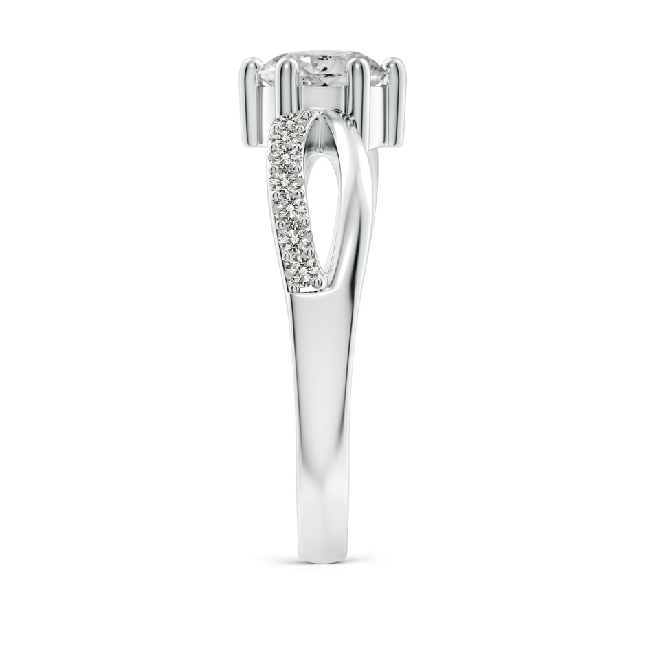 5.9mm KI3 Prong Set Round Diamond Split Shank Promise Ring in White Gold side 299