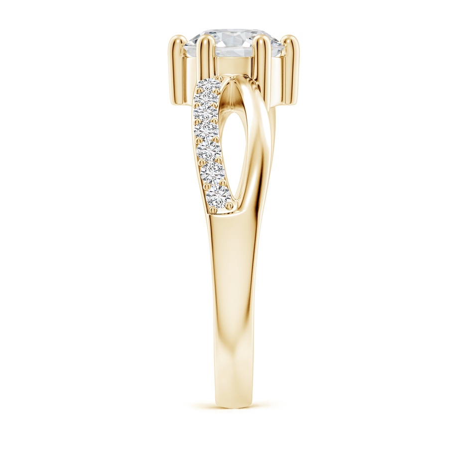 6.4mm HSI2 Prong Set Round Diamond Split Shank Promise Ring in 18K Yellow Gold side 299