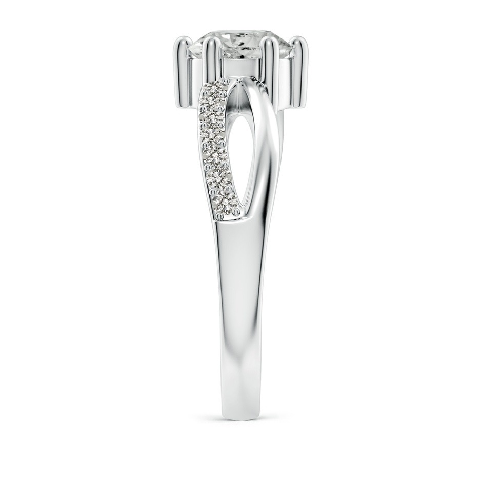 6.4mm KI3 Prong Set Round Diamond Split Shank Promise Ring in White Gold side 299