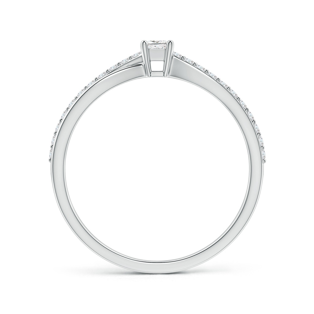 2.5mm GVS2 Prong Set Princess-Cut Diamond Split Shank Promise Ring in P950 Platinum Side-1