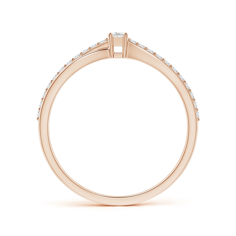 2mm GVS2 Prong Set Princess-Cut Diamond Split Shank Promise Ring in 18K Rose Gold side 199