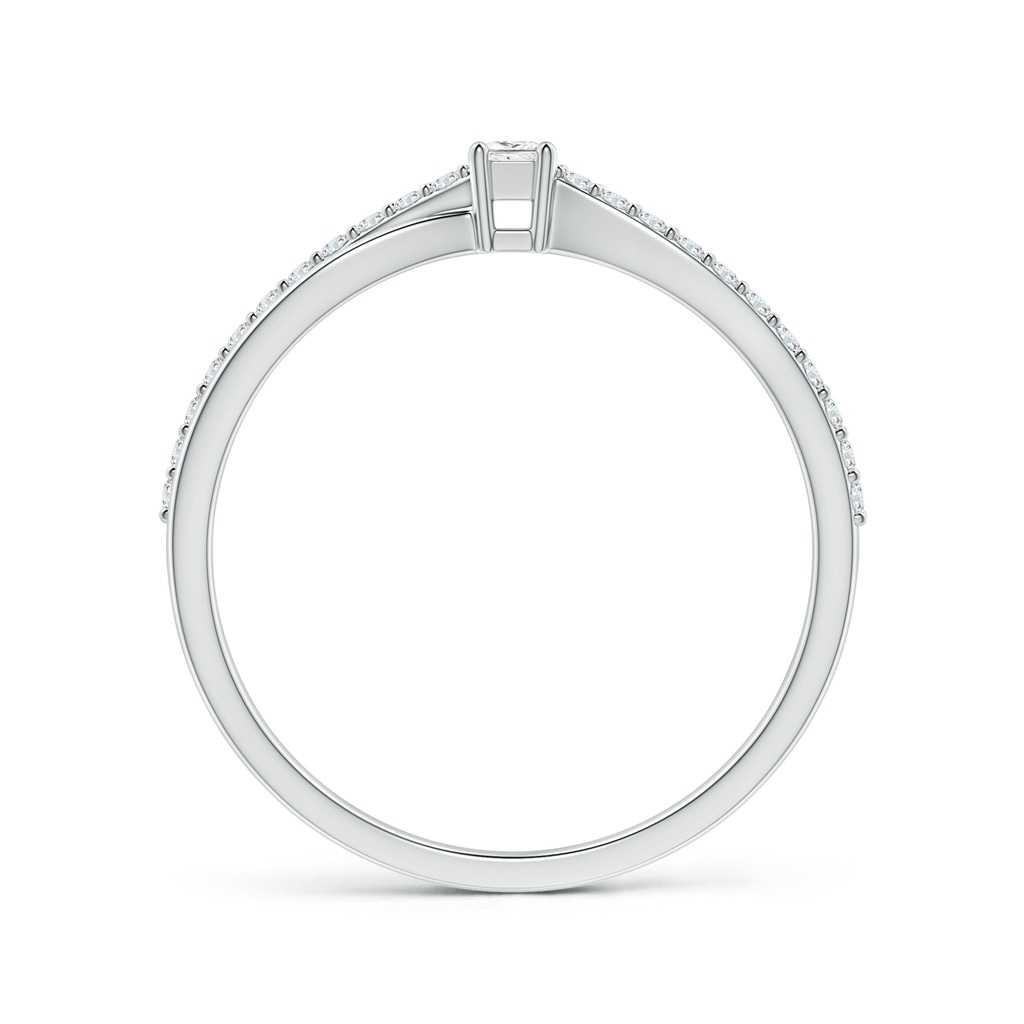 2mm GVS2 Prong Set Princess-Cut Diamond Split Shank Promise Ring in P950 Platinum Side-1