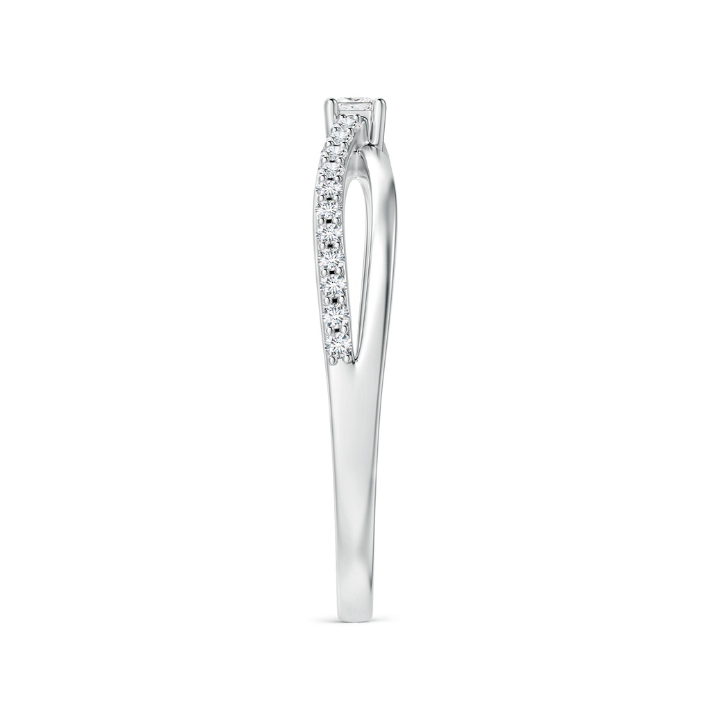 2mm GVS2 Prong Set Princess-Cut Diamond Split Shank Promise Ring in P950 Platinum Side-2