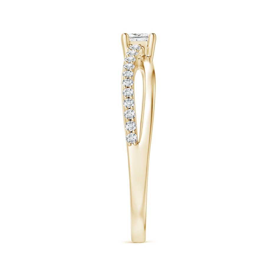 3mm GVS2 Prong Set Princess-Cut Diamond Split Shank Promise Ring in 18K Yellow Gold side 299