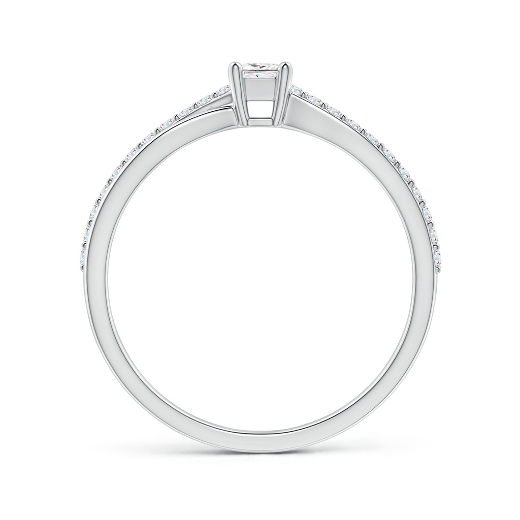 3mm GVS2 Prong Set Princess-Cut Diamond Split Shank Promise Ring in P950 Platinum Side-1
