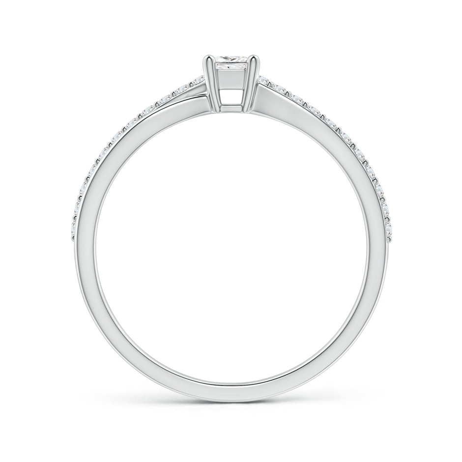 3mm GVS2 Prong Set Princess-Cut Diamond Split Shank Promise Ring in P950 Platinum side 199