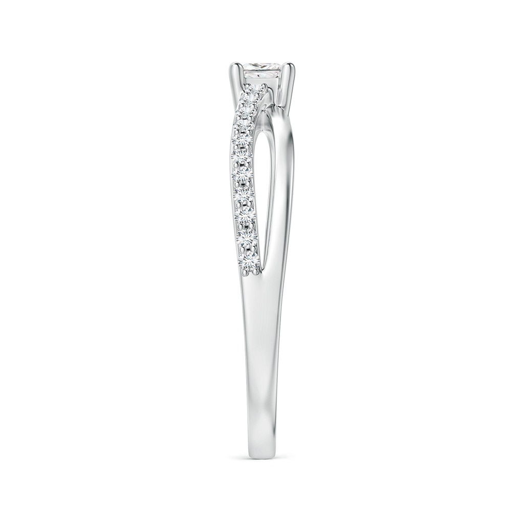 3mm GVS2 Prong Set Princess-Cut Diamond Split Shank Promise Ring in P950 Platinum Side-2