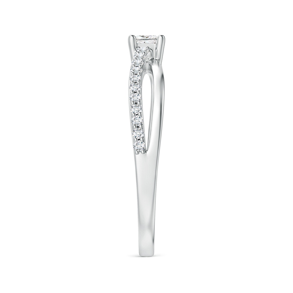 3mm GVS2 Prong Set Princess-Cut Diamond Split Shank Promise Ring in P950 Platinum side 299