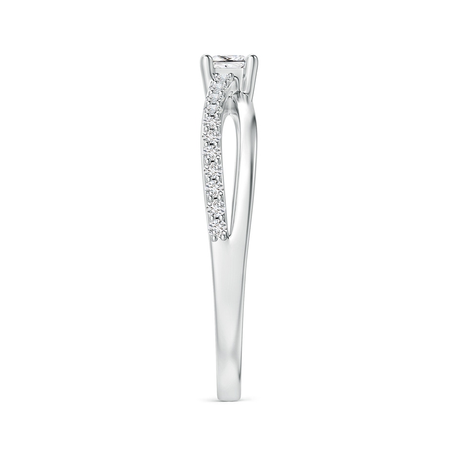 3mm HSI2 Prong Set Princess-Cut Diamond Split Shank Promise Ring in 18K White Gold side 299