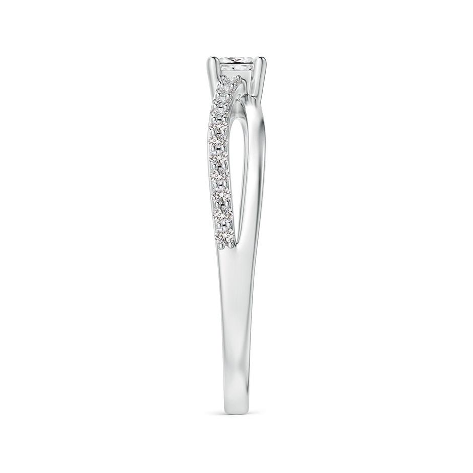 3mm IJI1I2 Prong Set Princess-Cut Diamond Split Shank Promise Ring in White Gold side 299