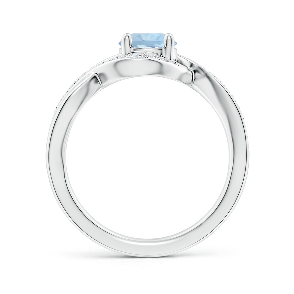 6mm AA Solitaire Round Aquamarine Infinity Promise Ring in White Gold side 199