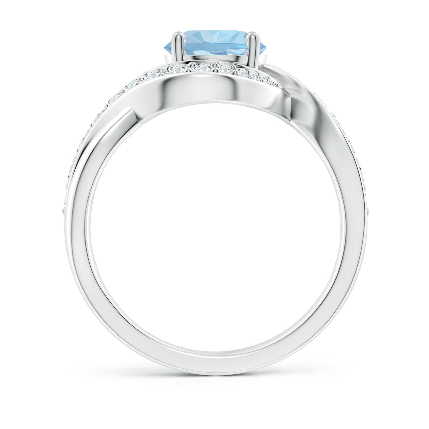 Aquamarine infinity clearance ring