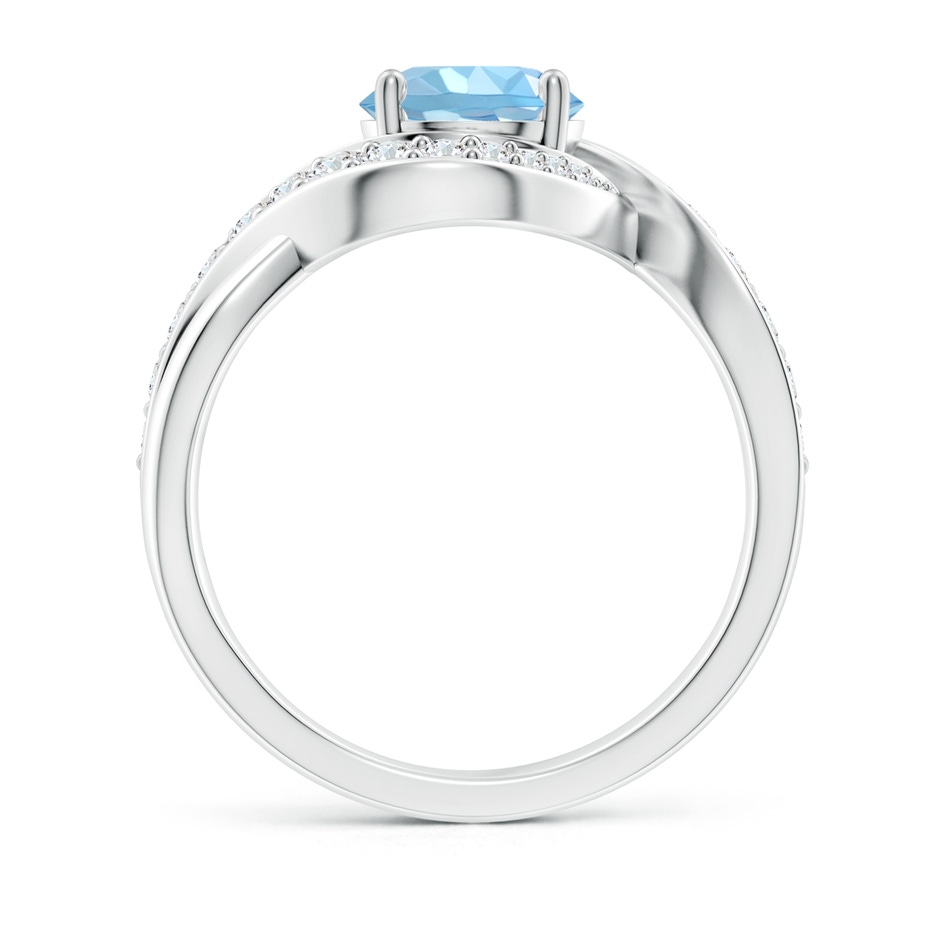 7mm AAAA Solitaire Round Aquamarine Infinity Promise Ring in White Gold side 199