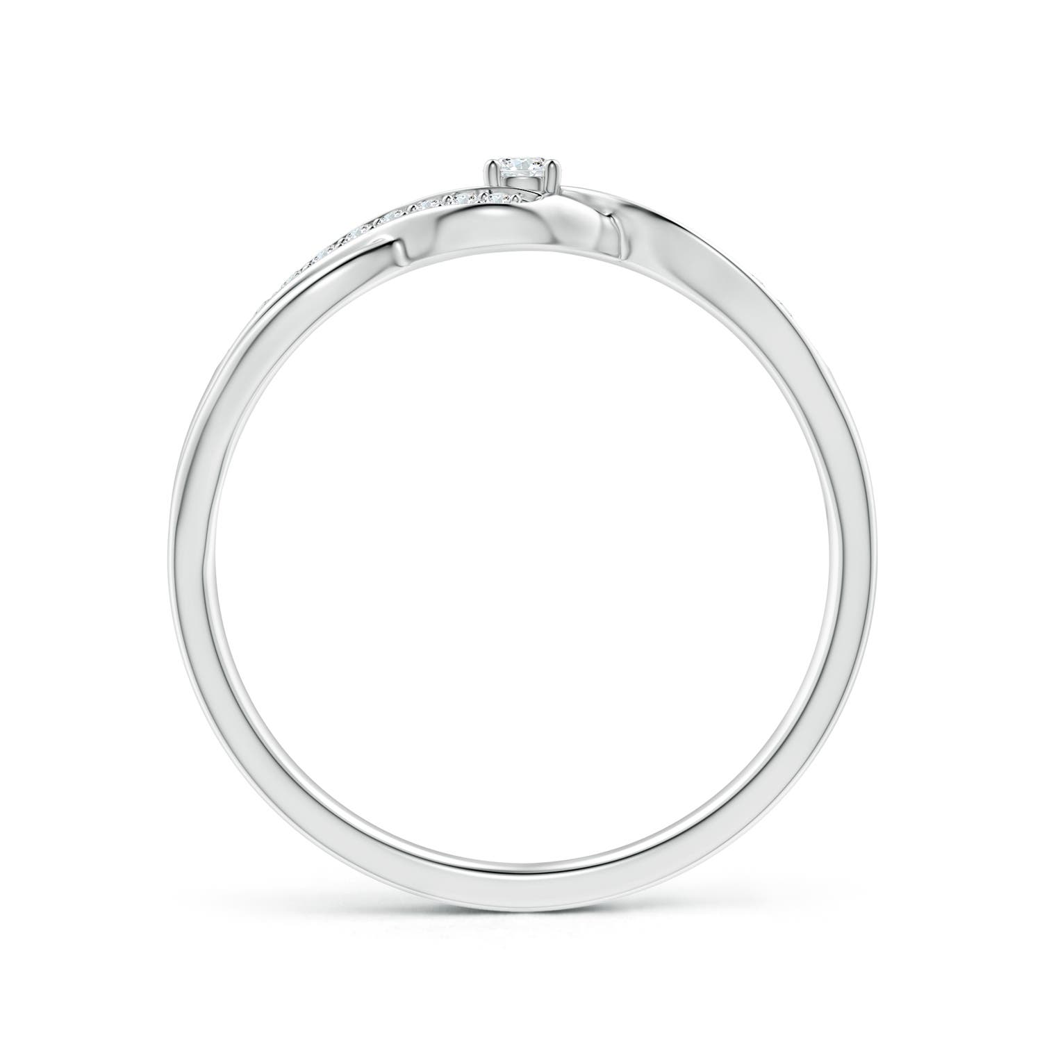2.2mm GVS2 Solitaire Round Diamond Infinity Promise Ring in P950 Platinum - side 3