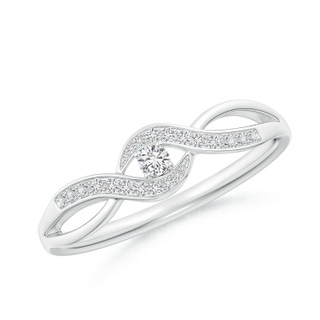 2.2mm HSI2 Solitaire Round Diamond Infinity Promise Ring in P950 Platinum