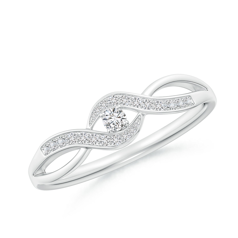 2.2mm HSI2 Solitaire Round Diamond Infinity Promise Ring in White Gold 