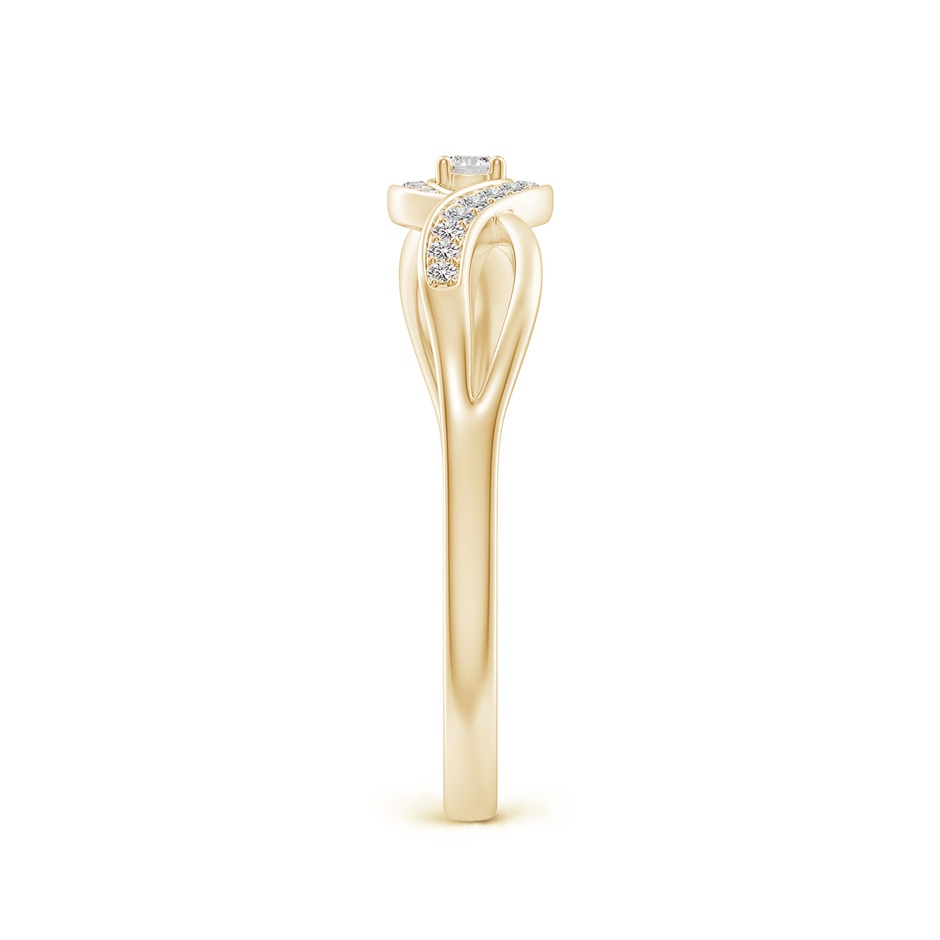 2.2mm IJI1I2 Solitaire Round Diamond Infinity Promise Ring in 9K Yellow Gold side 299
