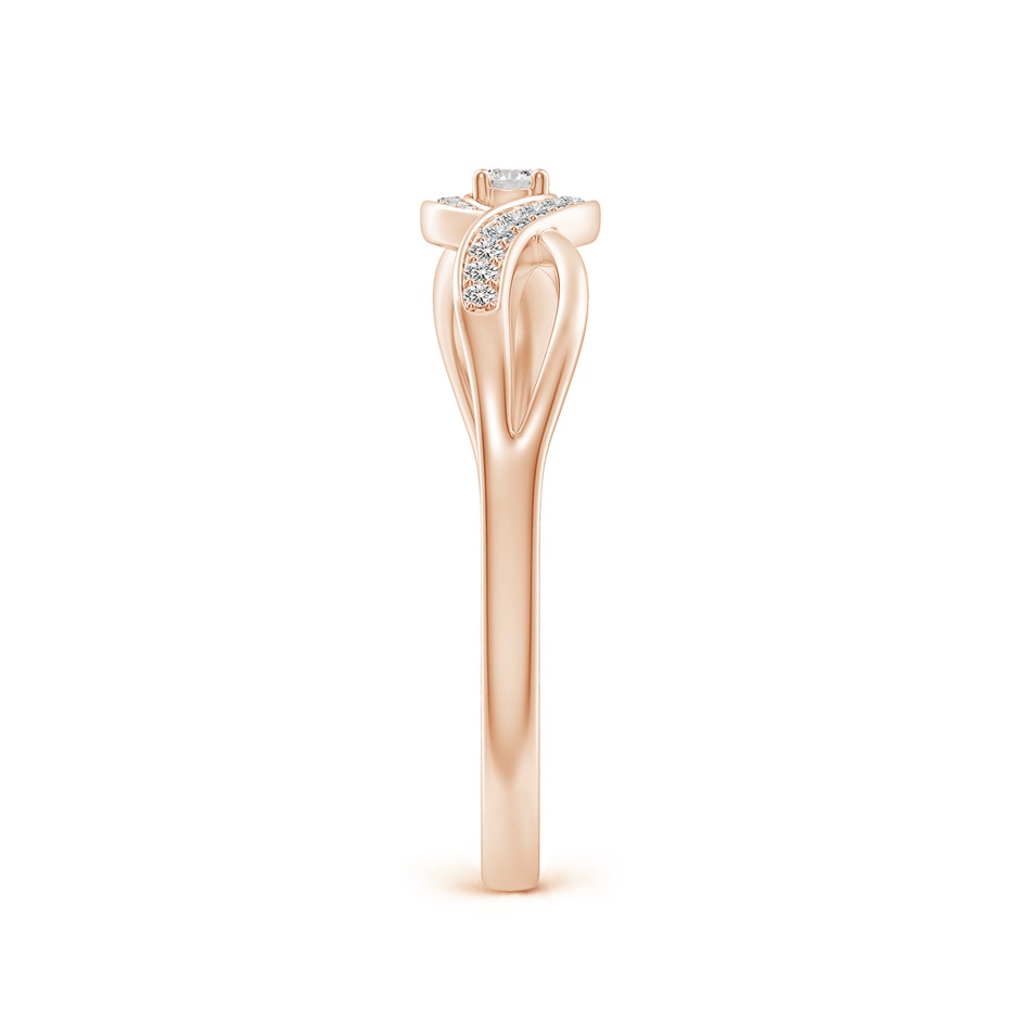 2.2mm IJI1I2 Solitaire Round Diamond Infinity Promise Ring in Rose Gold side 299