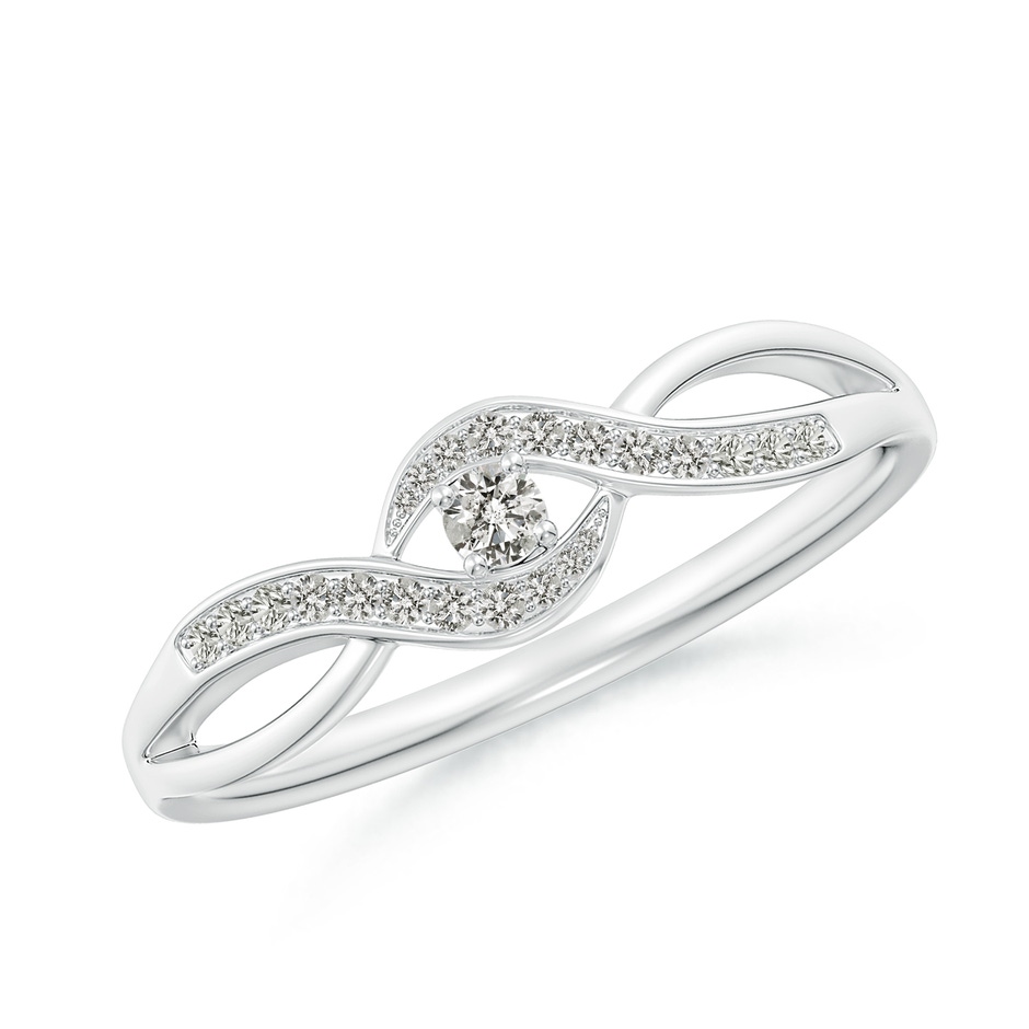2.2mm KI3 Solitaire Round Diamond Infinity Promise Ring in 9K White Gold 