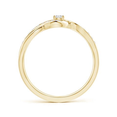 2.8mm HSI2 Solitaire Round Diamond Infinity Promise Ring in 18K Yellow Gold