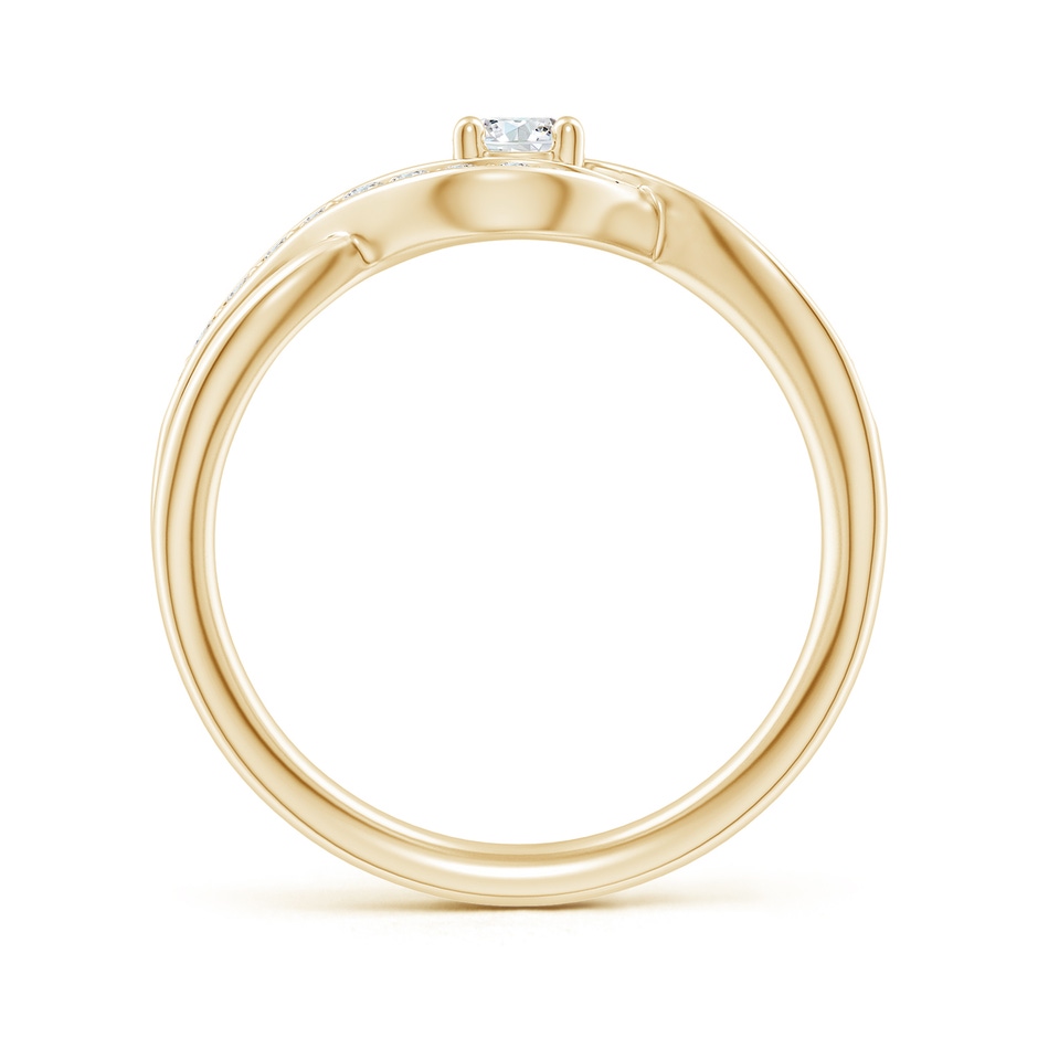 3.7mm GVS2 Solitaire Round Diamond Infinity Promise Ring in Yellow Gold side 199