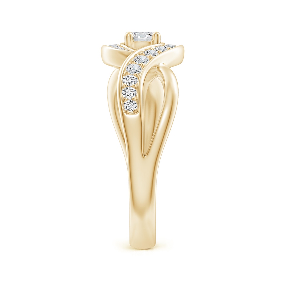 3.7mm HSI2 Solitaire Round Diamond Infinity Promise Ring in Yellow Gold side 299