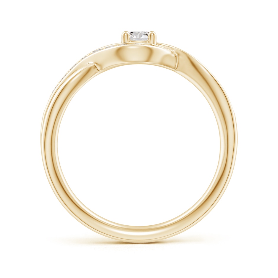 3.7mm IJI1I2 Solitaire Round Diamond Infinity Promise Ring in Yellow Gold side 199