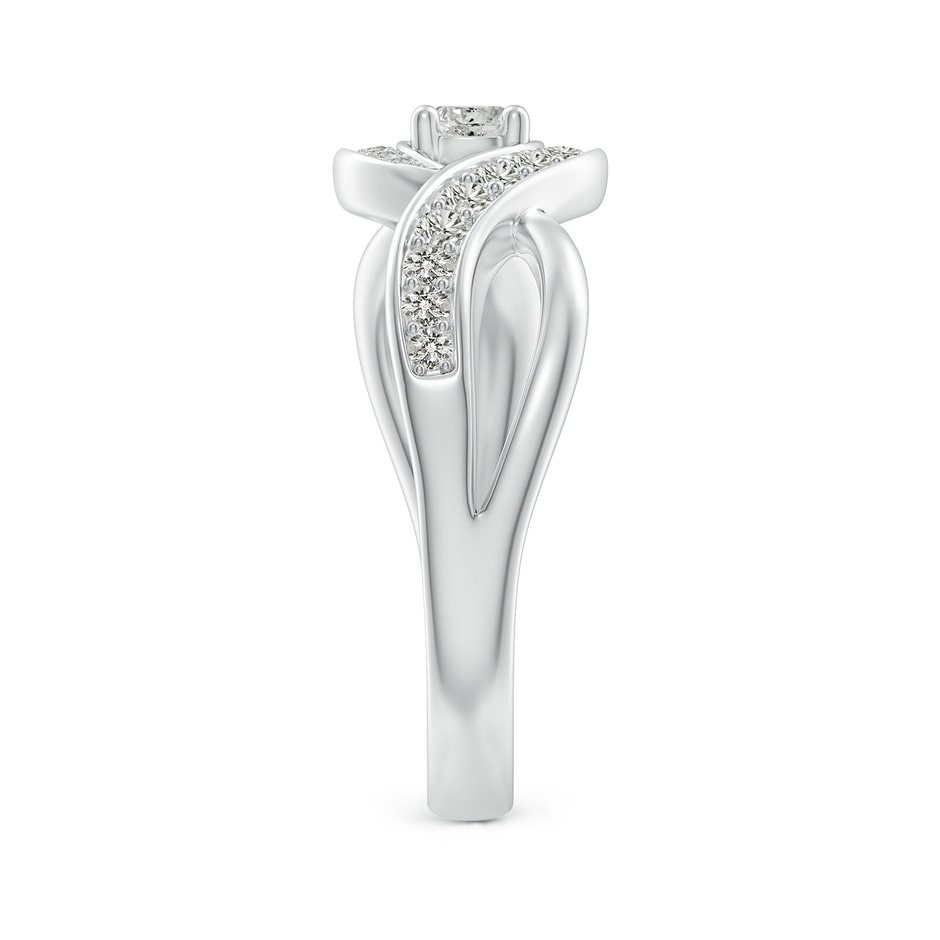 3.7mm KI3 Solitaire Round Diamond Infinity Promise Ring in White Gold side 299