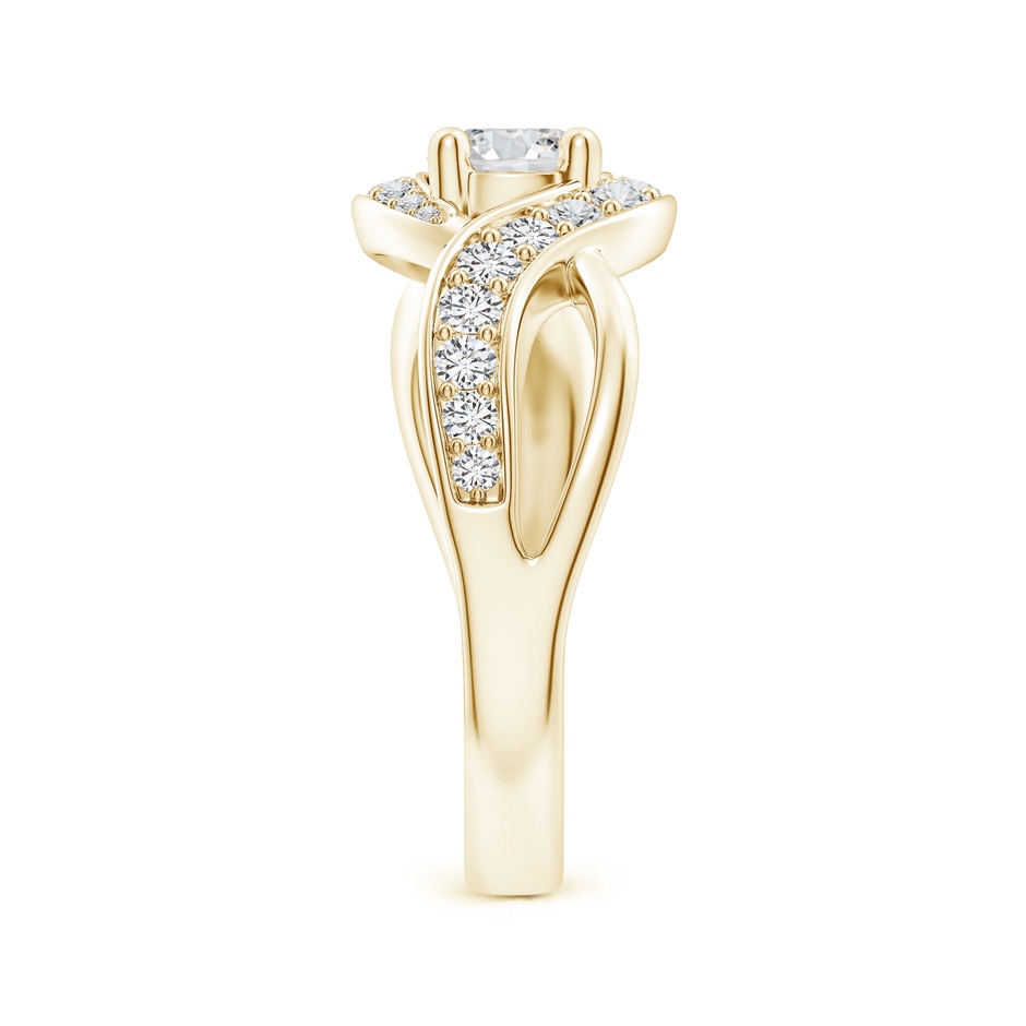 5.1mm HSI2 Solitaire Round Diamond Infinity Promise Ring in Yellow Gold side 299