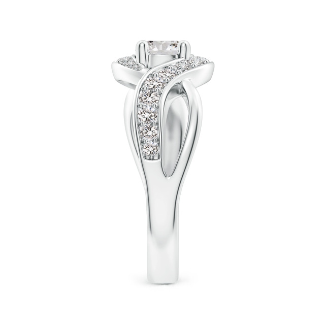 10k White Gold Infinity Side Round Diamond Complete Promise Ring
