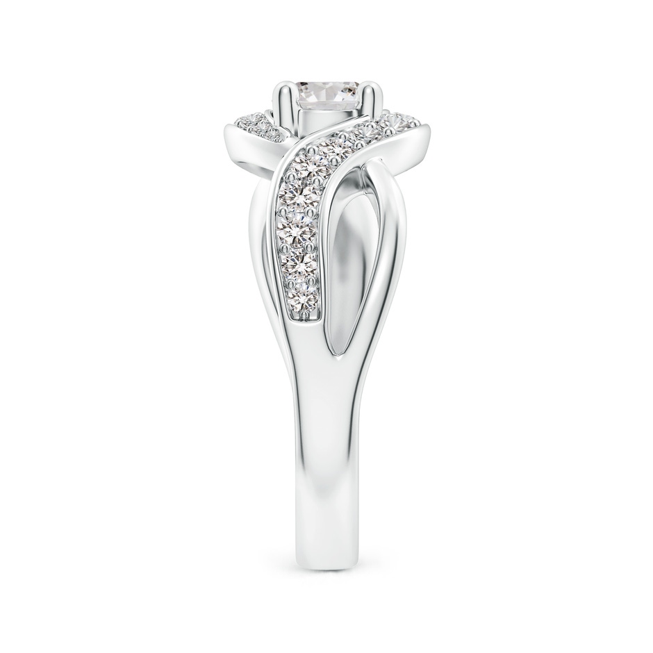 5.1mm IJI1I2 Solitaire Round Diamond Infinity Promise Ring in P950 Platinum side 299