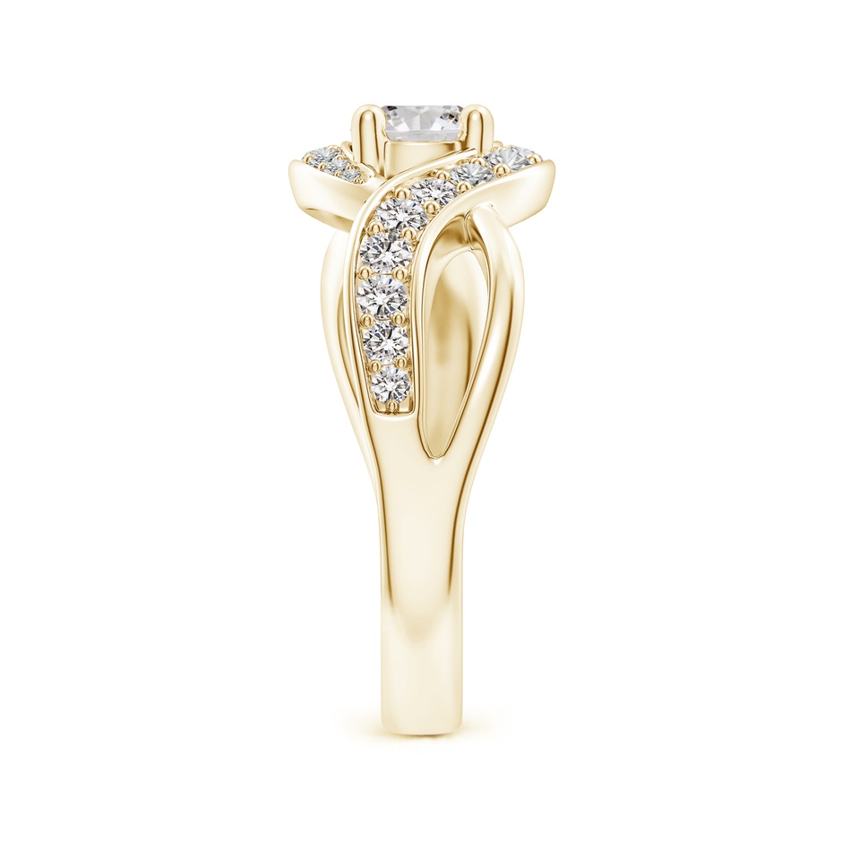 5.1mm IJI1I2 Solitaire Round Diamond Infinity Promise Ring in Yellow Gold side 299