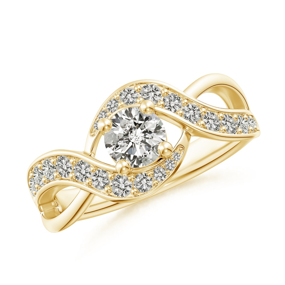 5.1mm KI3 Solitaire Round Diamond Infinity Promise Ring in 18K Yellow Gold 